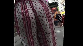 Blonde's Ass Just Jiggles And Claps in Those Pants