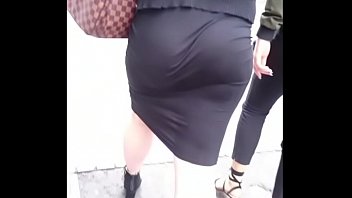 Candid Black Dress Jiggle Booty Clapping