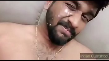 Desi Gay Self Cumming on Face