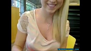 Sexy blonde teen masturbates pussy in library and squirts (Hot Girls Are Here, Try It: FuckNo‍w1‍8.com)