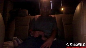 tricked straight guy jerks and cums to porn in car thinks the vid is for a girl