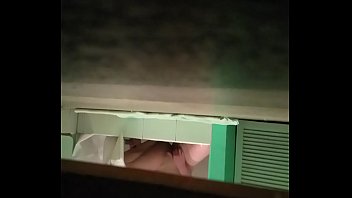 Filming my roommate under door while she masturbates in shower