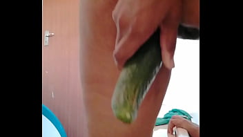 Step mom using cucumber to cum